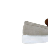 Slip on in camoscio colore  roccia e fondo in gomma leggera 1092FROC 405 ROSSI 
