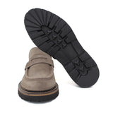 Mocassino stile ingegnere in suede sabbia e fondo gomma leggera 1223CHSBIS 1146 ROSSI 