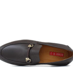 Mocassino in vitello dollaro testa di moro con fondo in cuoio antiscivolo 679WILTM 1137 ROSSI 