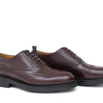 Derby donna stile inglese in vitello spazzolato prugna e fondo in gomma cucito D216GCPBO 20 ROSSI 