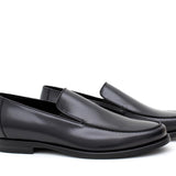Mocassino in vitello spazzolato blu scuro e fondo in cuoio 6835TIBLU 262 ROSSI 