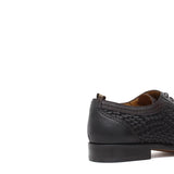 Derby in vitellino intrecciato color nero con fondo in cuoio cucito blake 8727VITM 192 ROSSI 
