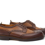 Derby stile inglese in vitello anticato color cuoio e fondo in doppio cuoio con antiscivolo 164BOC 967 ROSSI 