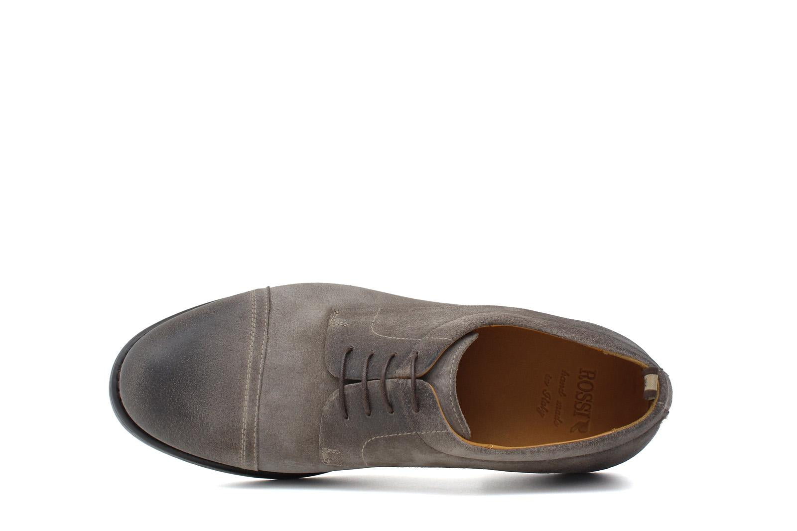 Derby con puntalino in camoscio ingrassato color sabbia e fondo in gomma cucito 8296GHSBIS 210 ROSSI 