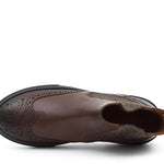 Stivaletto modello beatles stile inglese in cervo vegetale marrone con fondo gomma blu 9198PCEMAR 61 ROSSI 