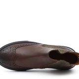 Stivaletto modello beatles stile inglese in cervo vegetale marrone con fondo gomma blu 9198PCEMAR 61 ROSSI 