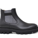 Stivaletto beatles in vitello nero e fondo in gomma leggera 9154CTPBN 1082 ROSSI 