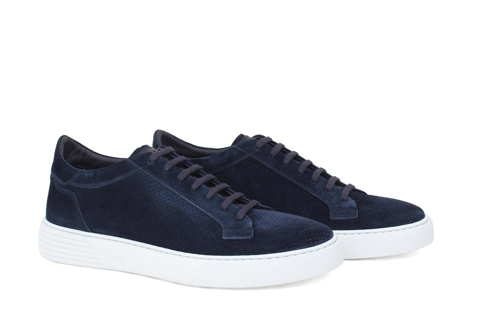 Sneaker in camoscio traforato color blu navy e fondo in gomma leggera 326ROVNA 161 ROSSI 