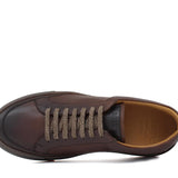 Sneakers in vitello naturale anticato marrone con fondo in gomma 643LVCAS 379 ROSSI 