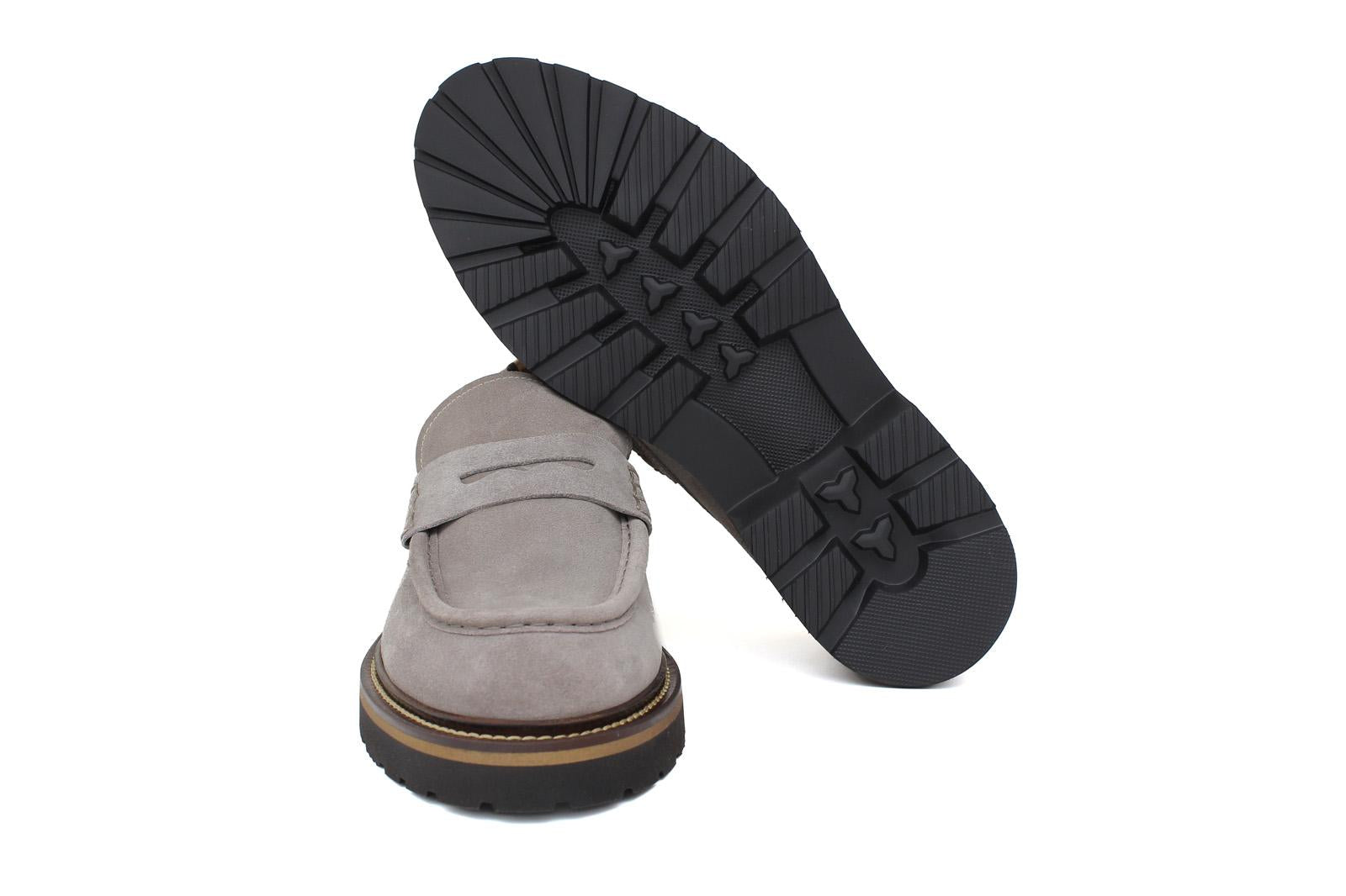 Mocassino stile ingegnere in suede roccia e fondo gomma leggera 1223CHSCLO 617 ROSSI 