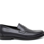 Mocassino con mascherina in vitello spazzolato blu scuro e fondo in cuoio 6834TBCUO 427 ROSSI 