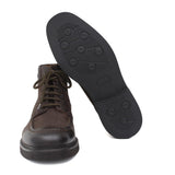 Stivaletto stringato in nabuk invecchiato testa di moro con fondo in gomma leggera 1202PRTM 1111 ROSSI 