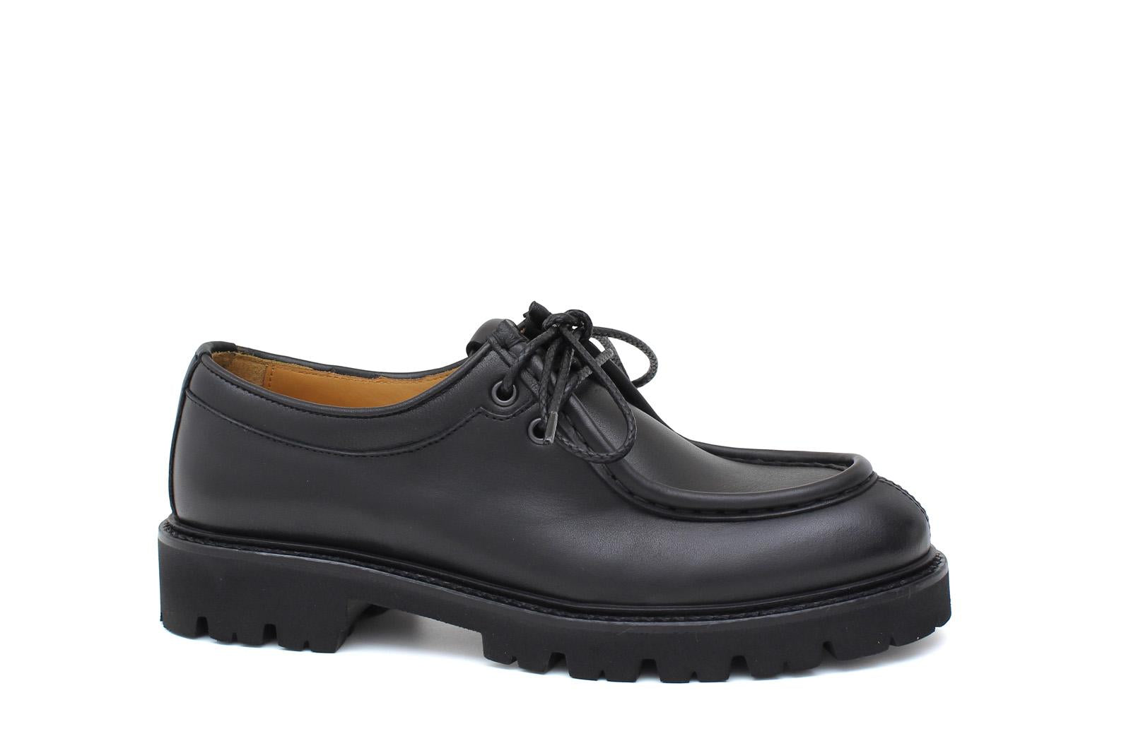 Stringata donna stile ingegnere in vitello morbido nero con fondo in gomma leggera D211VNE 15 ROSSI 