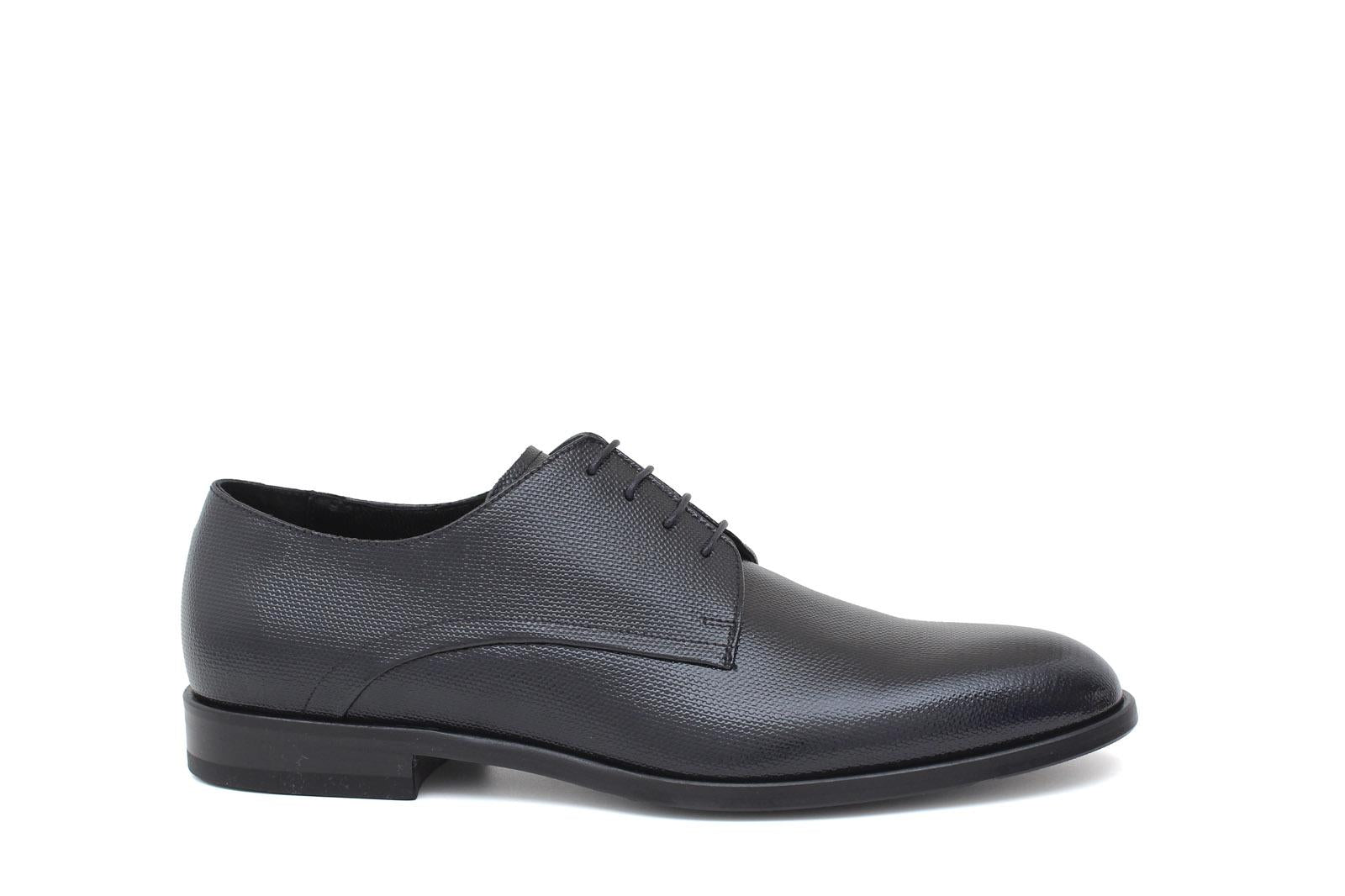 Derby  in vernice stampa mag blu scuro con fondo in cuoio 220MAGB 269 ROSSI 