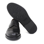 Derby stile inglese in vitello spazzolato nero con fondo in gomma 8103GRCALNE 156 ROSSI 