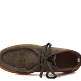 Sneaker modello ingegnere in camoscio lavato color marrone con fondo in caucciù naturale 278TSES 508  UN ROSSI 
