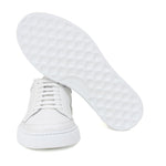 Sneaker in vitello dollaro color off white e fondo in gomma leggera cucito 643LBOW 997 ROSSI 
