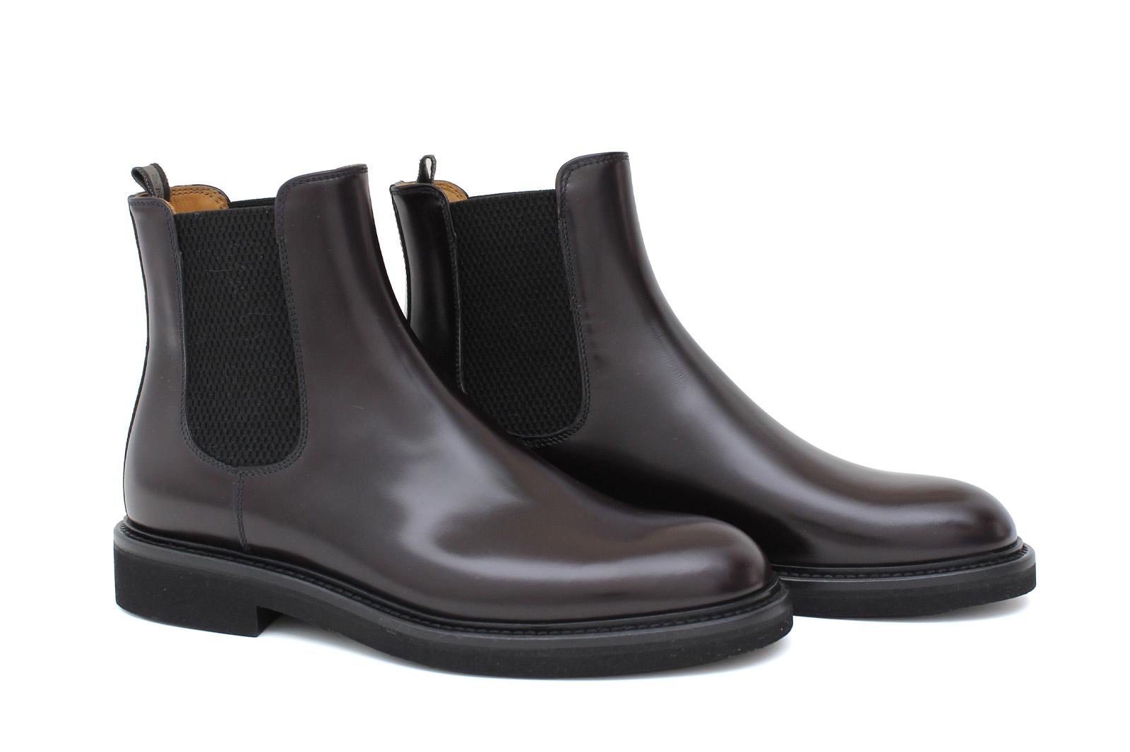 Beatles donna in vitello spazzolato bordò con fondo in gomma leggera D220PCALBOR 8 ROSSI 