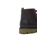 Polacchino stringato in vitello anticato testa di moro e fondo in gomma leggera 460PBTM 68 ROSSI 