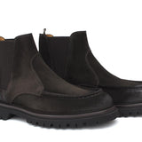 Stivaletto modello beatles in camoscio ingrassato testa di moro e fondo in gomma leggera 881PHSMOD 420 ROSSI 