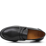 Mocassino College stile inglese in vitello naturale nero fondo gomma 5316GSENE 307 ROSSI 