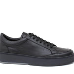 Sneaker in vitello bottalato nero con fondo in gomma tricolore 643LGVBN 617 ROSSI 