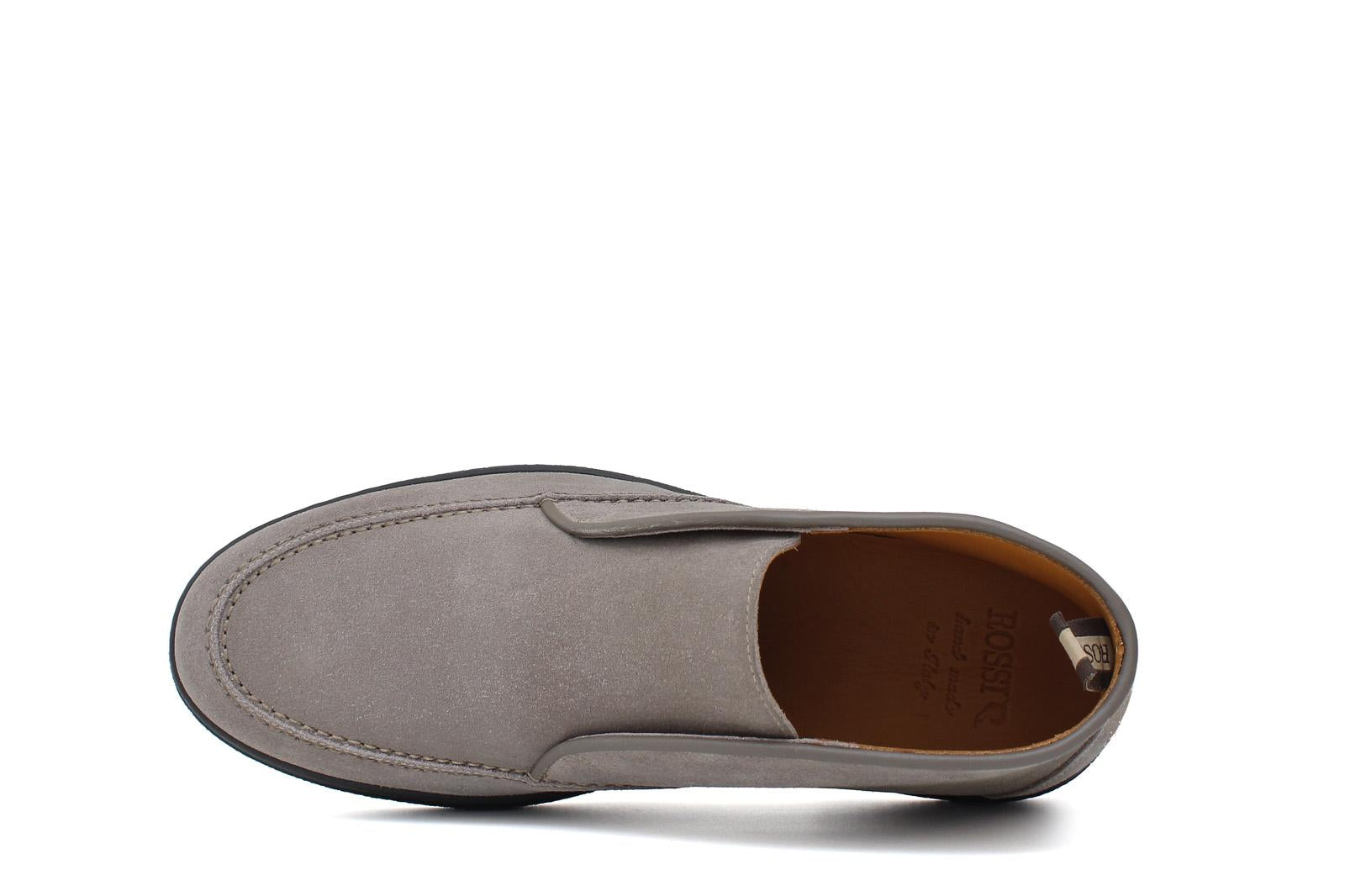 Polacchino con elastico centrale in camoscio ingrassato color roccia e fondo in  gomma leggera 1602PCHSCLO 1042 ROSSI 