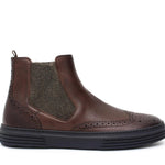 Stivaletto modello beatles stile inglese in cervo vegetale marrone con fondo gomma blu 9198PCEMAR 61 ROSSI 