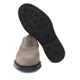 Derby donna stile inglese in suede color sabbia e fondo in gomma cucito D216GHSBIS 16 ROSSI 