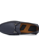 Drive con accessorio in vitello blu traforato e fondo con inserti in gomma 6971M9PBLU 8 ROSSI 