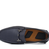 Drive con accessorio in vitello blu traforato e fondo con inserti in gomma 6971M9PBLU 8 ROSSI 