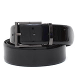 Cinta in vernice nero h 35 con fibbia in canna di fucile F0304VN 98 ROSSI 