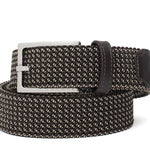 Cinta h 35 in intreccio elasticizzato bicolore marrone/taupe  con fibbia in nichel satinato F0477NKSTME 6 ROSSI 