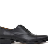 Francesina  con puntalino in vitellino morbido color nero con fondo cuoio antiscivolo cucito blake 214LSN 251  UN ROSSI 