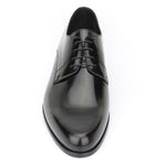 Derby in vitello spazzolato nero con fondo in cuoio 4717TINER 91  UN ROSSI 