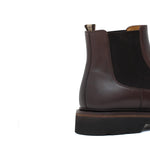 Stivaletto beatles in vitello  marrone sfumato e fondo in gomma leggera 9154CTPSMM 401 ROSSI 