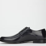 Derby in vitello spazzolato nero con fondo in cuoio 4717TITBLU 77 ROSSI 