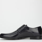 Derby in vitello spazzolato nero con fondo in cuoio 4717TITBLU 77 ROSSI 