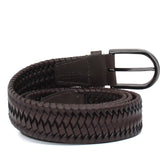 Cinta h 35 intreccio elasticizzato testa di moro con fibbia canna di fucile satinato F0311CF5H5TM 49 ROSSI 