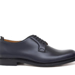 Derby in vitello spazzolato blu con fondo in cuoio antiscivolo 8699CHEBL 1020 ROSSI 
