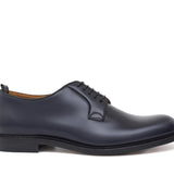 Derby in vitello spazzolato blu con fondo in cuoio antiscivolo 8699CHEBL 1020 ROSSI 