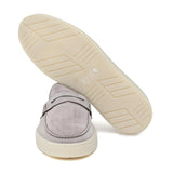 Slip on in camoscio color roccia con fondo in gomma cucita 645FLOT 70  UN ROSSI 