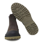 Beatles con elastico bicolore, tomaia in camoscio ingrassato testa di moro e riporto in caucciù con fondo gomma leggero 414PEBHM 1079 ROSSI 