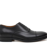 Francesina in vitello spazzolato nero con fondo in cuoio antiscivolo 5885CALFVNE 215 ROSSI 