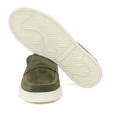 Slip on in camoscio traforata verdone con fondo in gomma 1055FLOG 160 ROSSI 