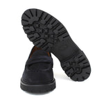 Mocassino donna stile ingegnere in suede blu e fondo in gomma leggera D212HSSBLU 7 ROSSI 