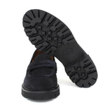 Mocassino donna stile ingegnere in suede blu e fondo in gomma leggera D212HSSBLU 7 ROSSI 