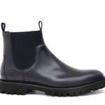 Stivaletto modello beatles in vitello spazzolato semilucido blu con fondo in gomma leggera 457PCALB 974 ROSSI 