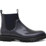 Stivaletto modello beatles in vitello spazzolato semilucido blu con fondo in gomma leggera 457PCALB 974 ROSSI 