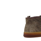 Sneaker modello ingegnere in camoscio lavato color marrone con fondo in caucciù naturale 278TSES 508  UN ROSSI 